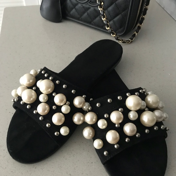 pearl beaded sandals